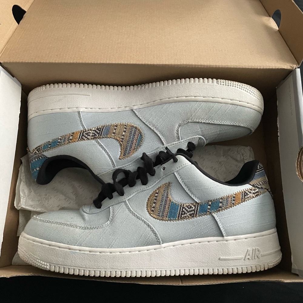 Nike Air Force 1 Sneakers - Multicolor and White